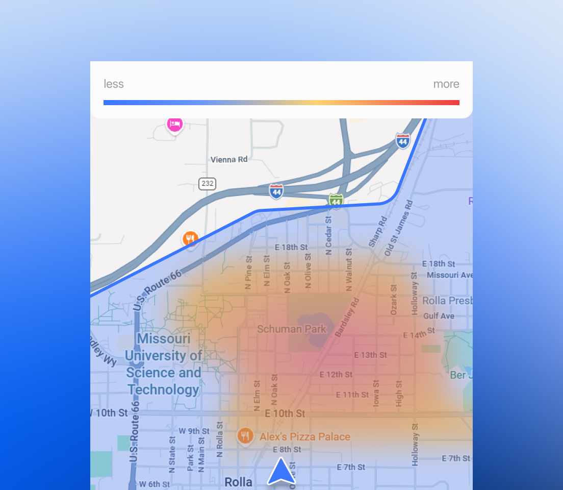 Kissmet neighborhood distance map